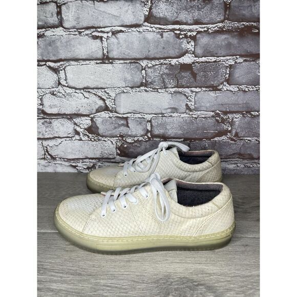 Massimo Dutti White Leather Snake Skin Embossed Trainers Shoes Women Sz 39EU/8.5 - Picture 9 of 16